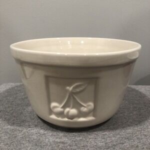 Tile ware cherry Bowl Cream 6.5" Serving Dishware Ceramic